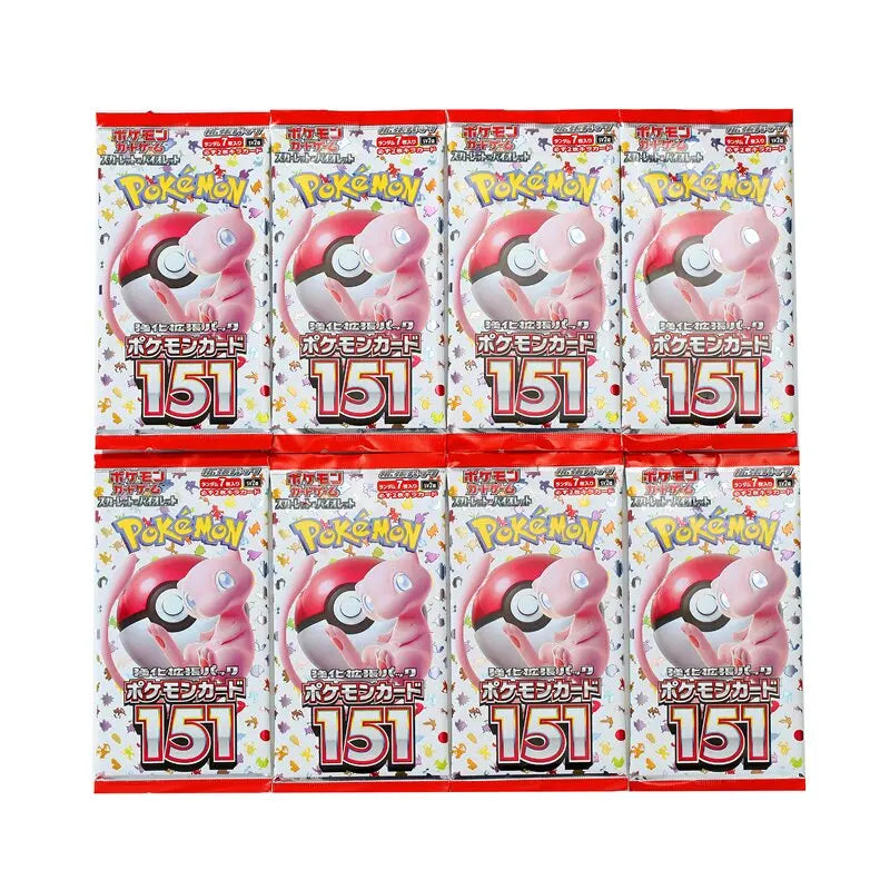 140pcs/Box Anime Pokemon Japan Version TCG Scarlet Violet 151 Classics Expansion Booster Box Pokemon Trade Card 20 Pack Cards