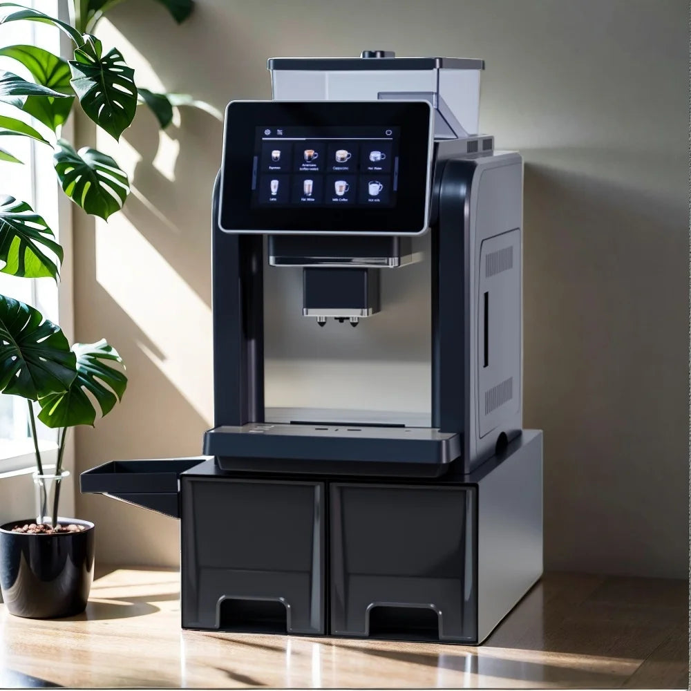CE Electric Commercial Coffee Machine 19 Bar Espresso Machine Fully-Automatic Espresso Maker With Bean Grinder and Milk Frother