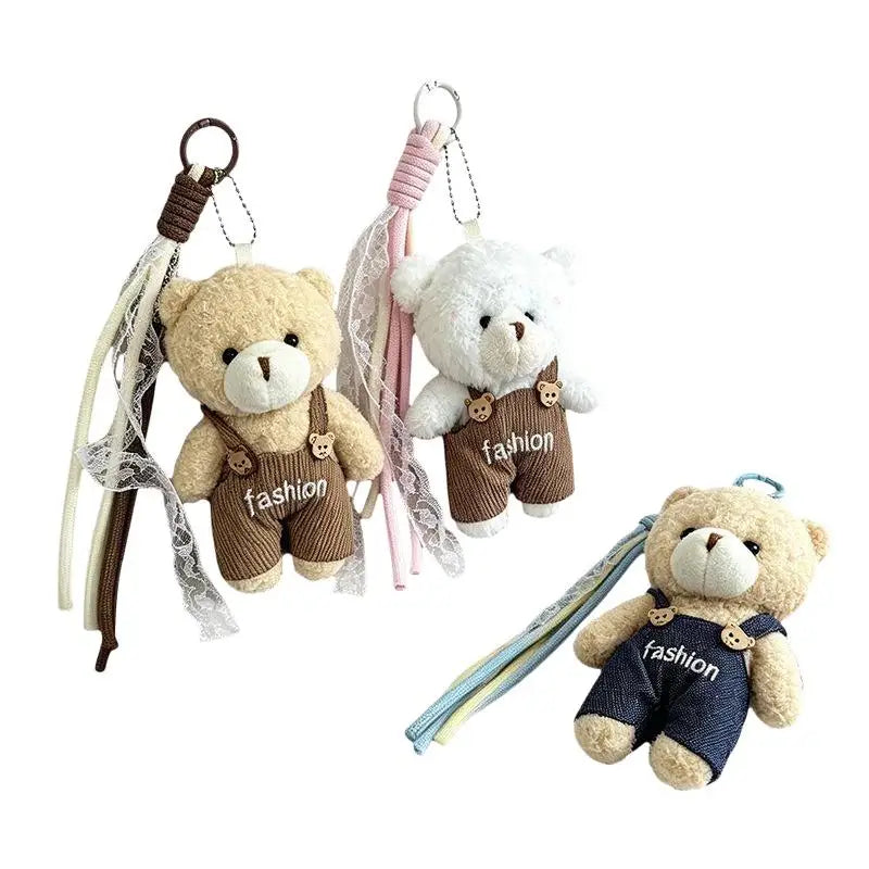 Women's Bag Charms Cute Korean Cartoon Bear Kawaii Sweet Kawaii Plush Bag Accessories Multifunctional Keychain Pendants