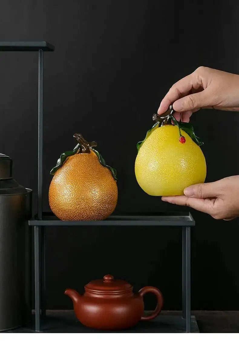 Tiktok Net Red Color Tea Pet Individuality Creativity Grapefruit Temptation Tea Ceremony Tea Tray Can Support Household Tea Room