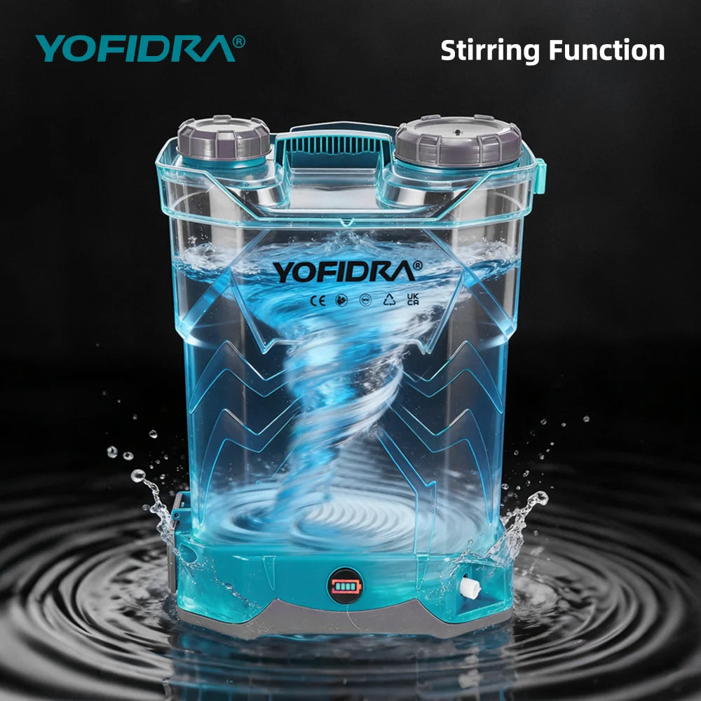 YOFIDRA 20L Electric Sprayer High Capacity Yard Lawn Spraying Irrigation Backpack Sprayer Power Tools for Makita Battery Pin