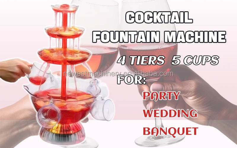 Premium Electric Beverage Fountain Drink Fountain AS Decanter for Parties