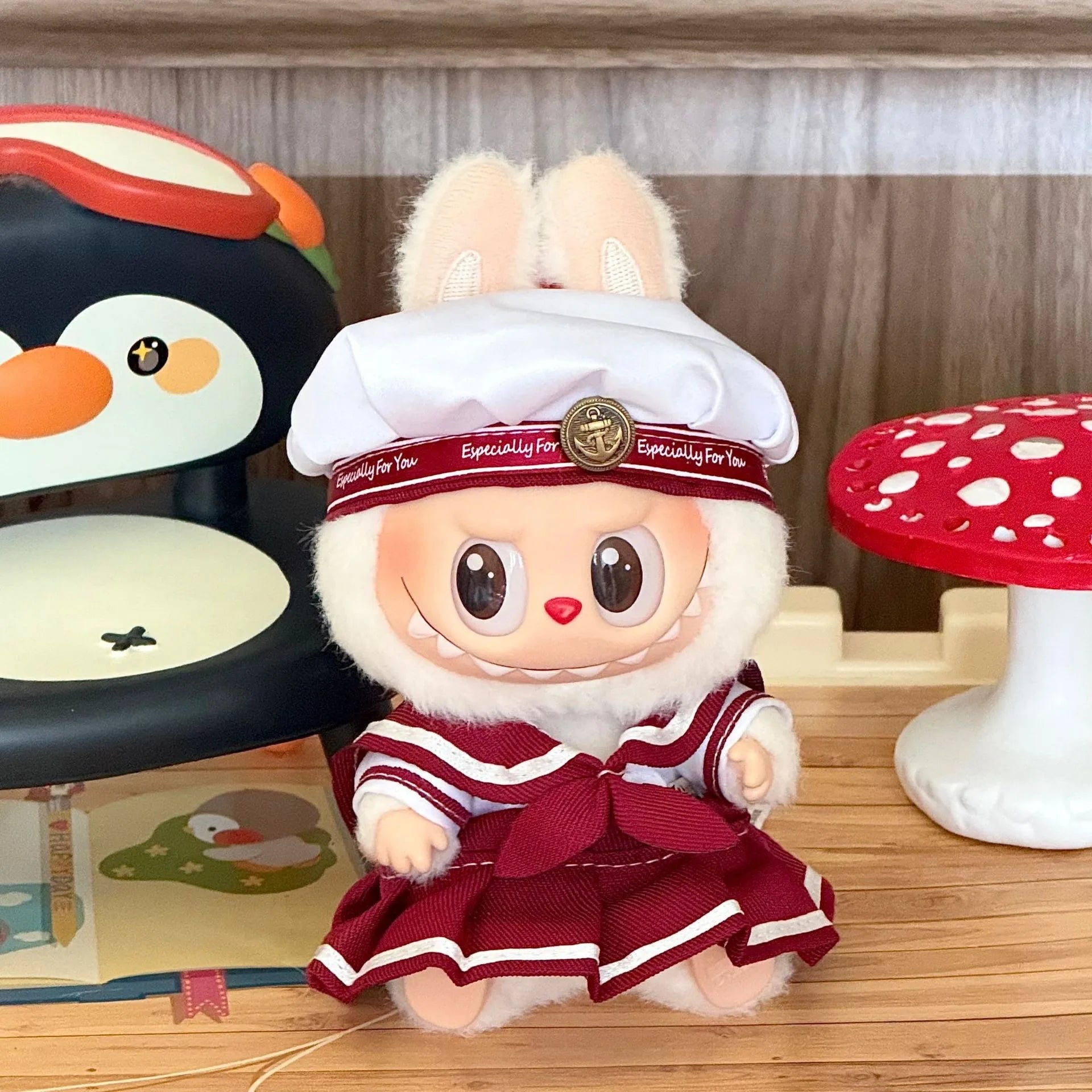 Labubu Clothes 15cm Labubu Stylish Outfit Clothes Cute Dress Up Casual Set Labubu Outfit Accessories