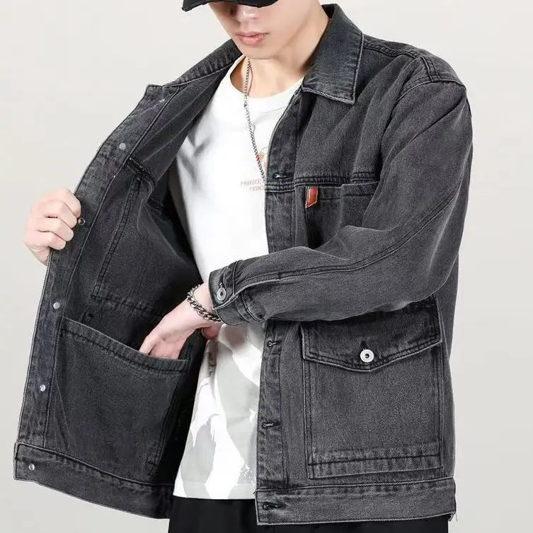 Denim Jackets Man Blazer Cargo Black Jeans Coat for Men Clothing Outwear Fast Delvery Cheap Price Stylish Branded Fashion New In