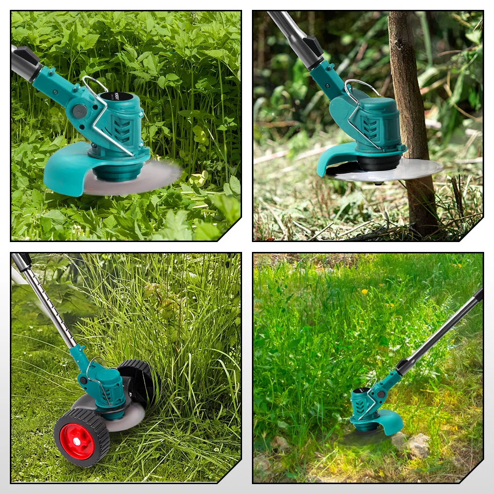 Cordless Electric Lawn Mower Foldable Adjustable Trimmer Efficient Garden Pruning Cutting Power Tools For Makita 18V Battery Pin