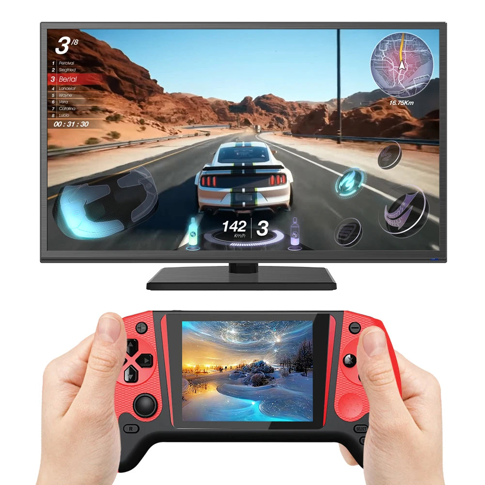 Retro Handheld Game Console 3.5inch LCD Screen Built-in 500 Games Portable Game Console Nostalgic Game Console for Single Player