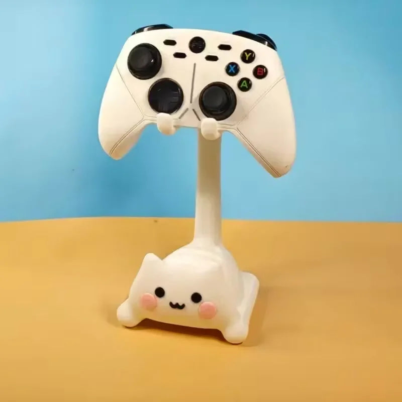 A cute cat-shaped game stand, compatible with PS5/PS4/Xbox/Switch, made of plastic and not easy to break