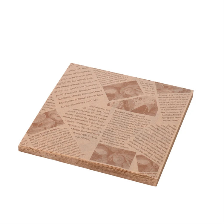 50 Pcs Parchment Paper Sheets Sandwich Wrap Wax Paper Deli Wax Paper Sheets Grease Resistant Tray Basket Liners Newsprint Paper