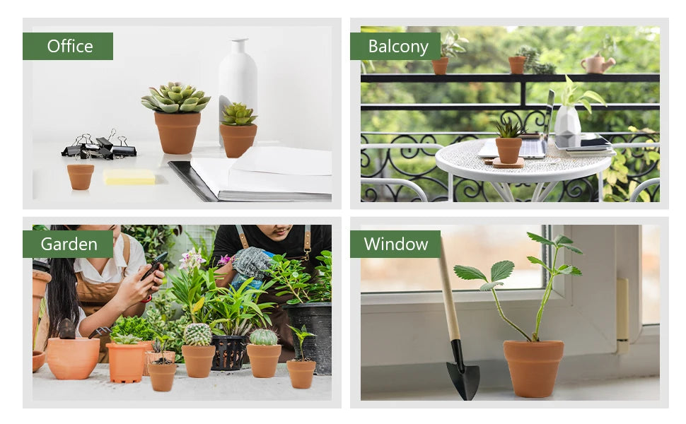 10Pcs Red Pottery Flower Pot Clay Pottery Planter Cactus Flower Pots Succulent Pot With Drainage Hole Great For Plants