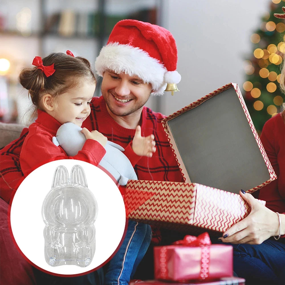 For Labubu  V1 V2 V3 Doll Case Transparent Protective Cover Dustproof Shell For Labubu 4.0 Case Storage Box Dolls Accessories