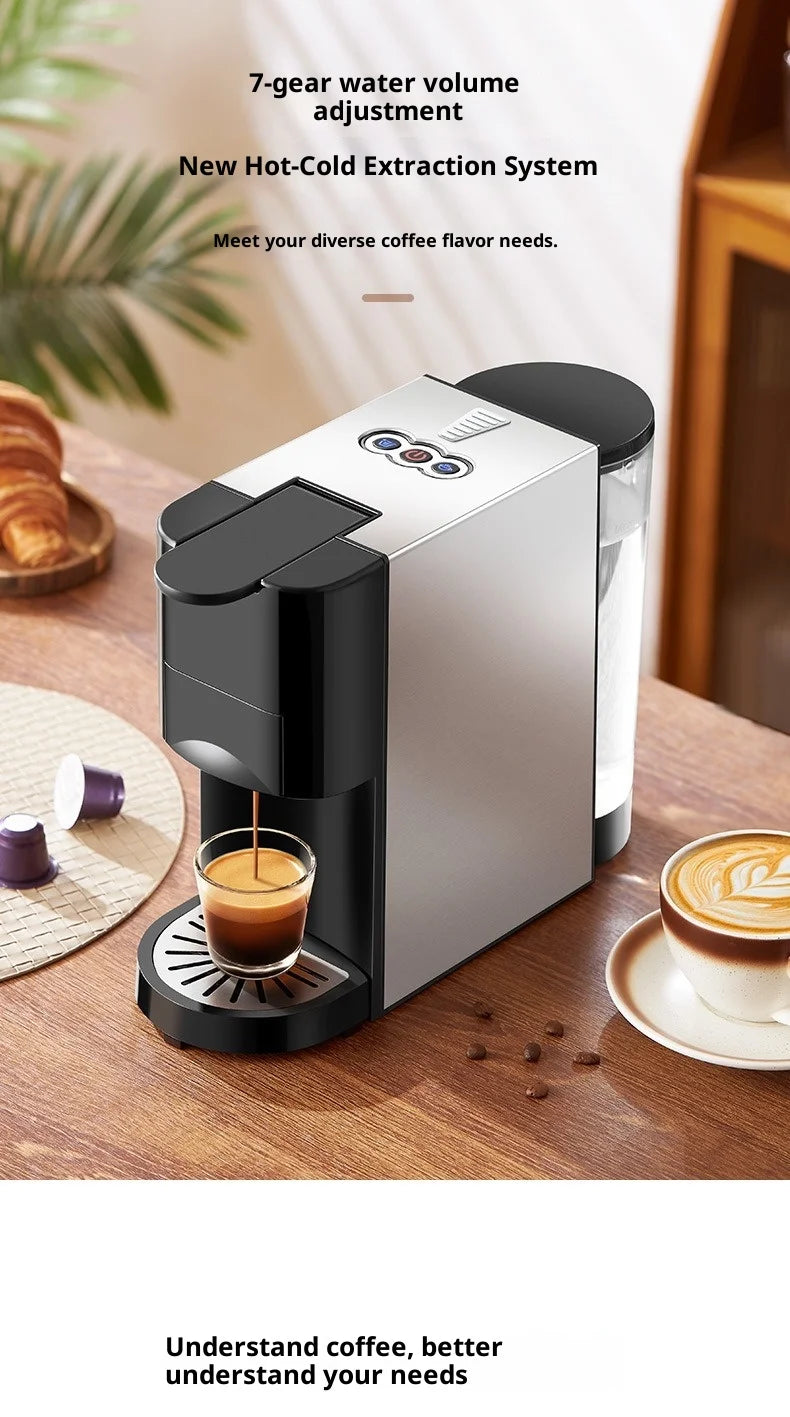 3 in 1 Multifunction Espresso Machine  Nespresso Capsule Coffee Machine Maker for Home Use