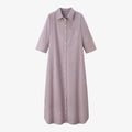 AS  SS26 Pinstripe shirt maxi dress  casual style 100% cotton woman clothes