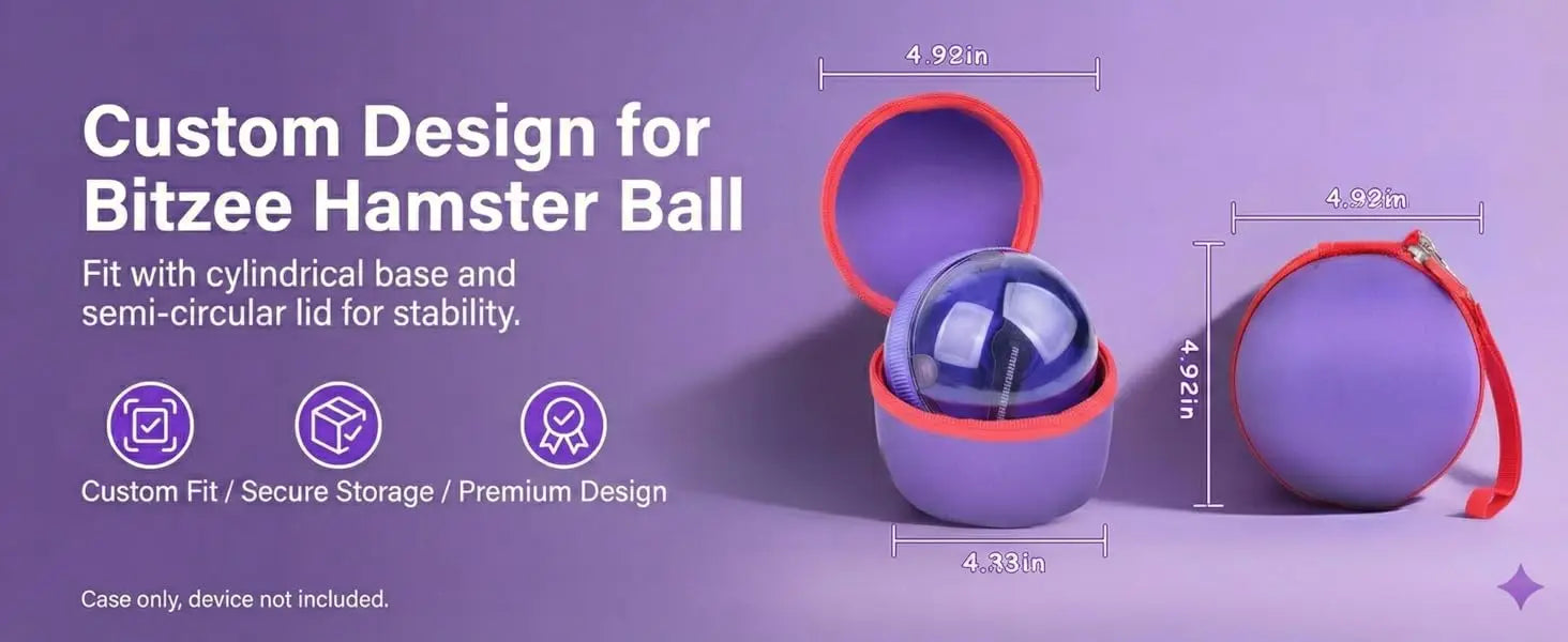 Case for Bitzee Interactive Hamster Ball Toys, Magicals Digital Pet Travel Bag, Carrying Box for Hamster Ball and Stand, Stockin