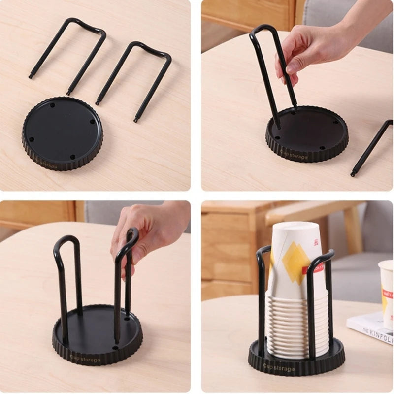 Paper Cup Holder Multipurpose Desktop Disposables Cups Organiser Dispenser Mini Teas Bags Coffee Bags Storage Organiser