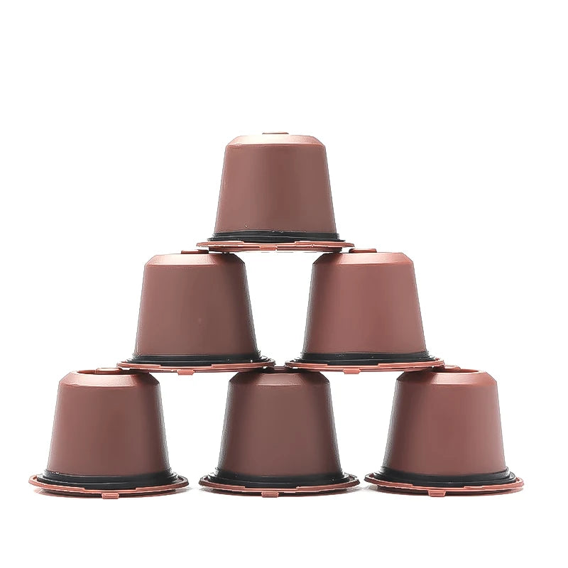 3/6PCS Refillable Reusable Nespresso Coffee Capsule Reutilisable Nespresso Pods with a Spoon a Brush