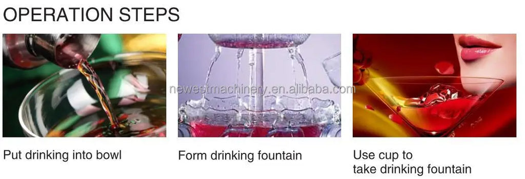 Premium Electric Beverage Fountain Drink Fountain AS Decanter for Parties