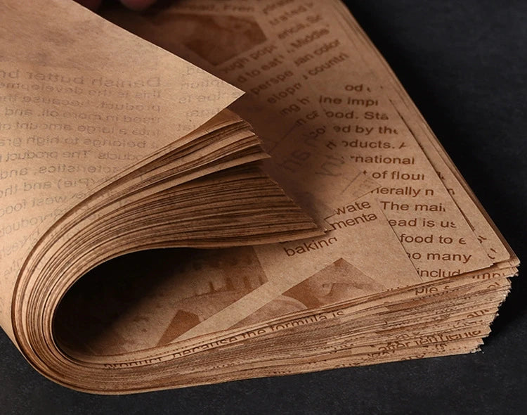 50 Pcs Parchment Paper Sheets Sandwich Wrap Wax Paper Deli Wax Paper Sheets Grease Resistant Tray Basket Liners Newsprint Paper