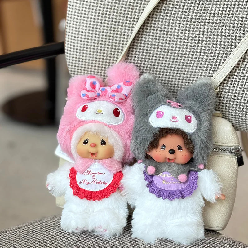 Monchhichi Keychain Kawaii Keychains for Bags Monchhichi Doll Hanging Pendants Children's Day Birthday Gift 몬치치