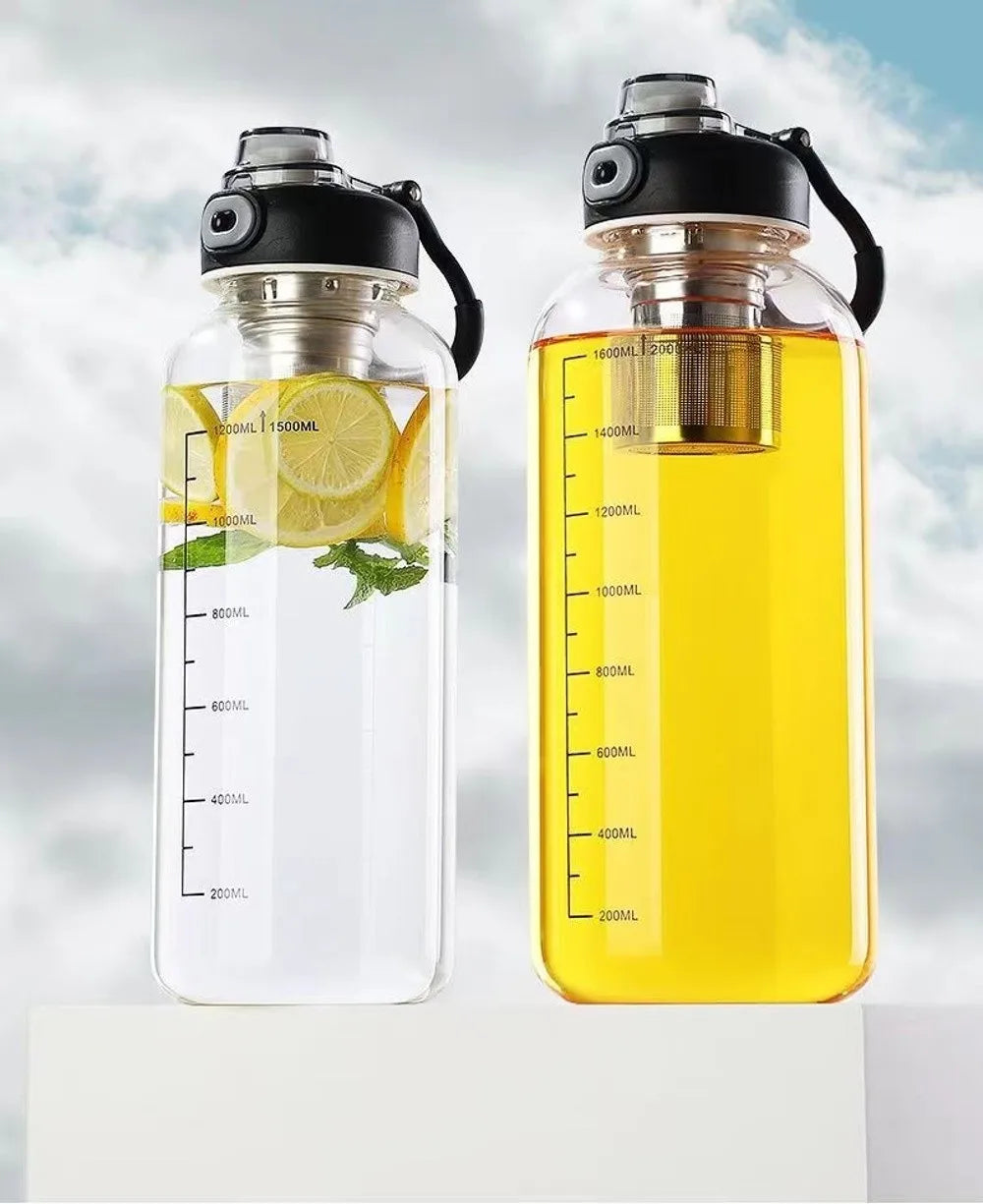 Tea Separation Glass Tea Cup Double Drinking with Handle Water Cup Large Capacity High Temperature Resistant Portable Kettle