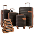 4 Pcs ABS Expandable Hardshell Luggage Set 16/20/24/28 Inch TSA Lock Spinner Wheels 4 Packing Cubes Lightweight Travel