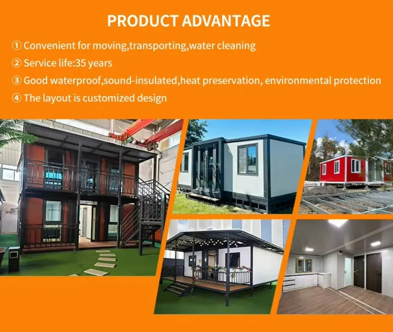 Expandable Container House  Modular Movable House Australia 20ft 40ft  Prefabricated Casas Prefab Tiny Homes