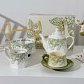 Vintage style coffee cup Breakfast cup teapot Birthday wedding gift afternoon tea set