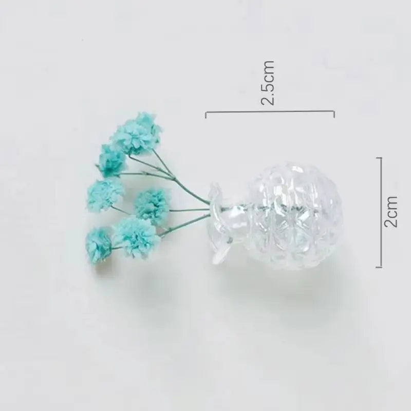Mini Glass Vase Fridge Magnet DIY Porcelain Vase Flowers Refrigerator Message Sticker Plant Magnet Green Gift Kitchen