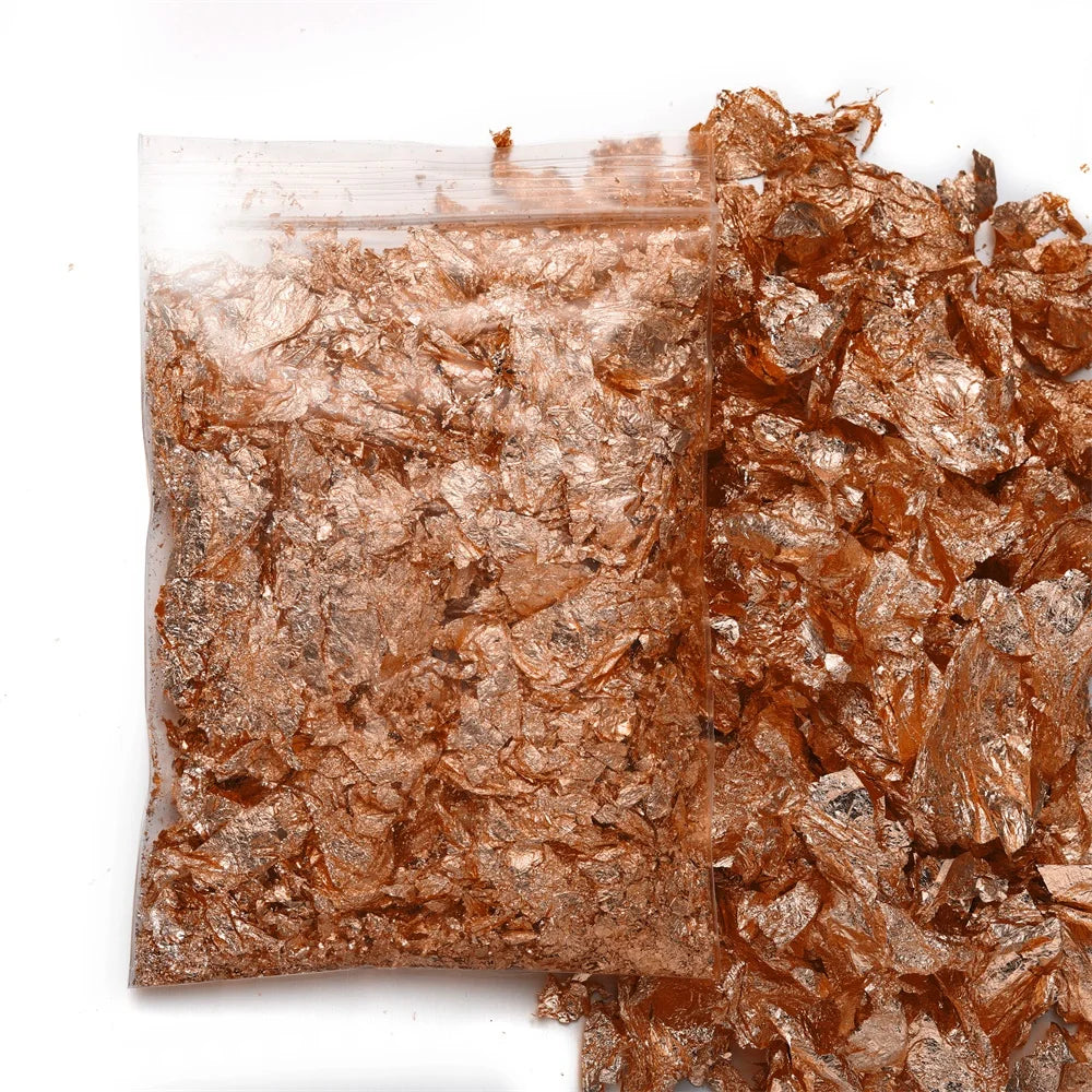 2-10g Shiny Foil Flake Resin Epoxy Mold Art Decoration Gold Color Foil Fillings for Resin Jewelry Making Nails Art Crafts Filler