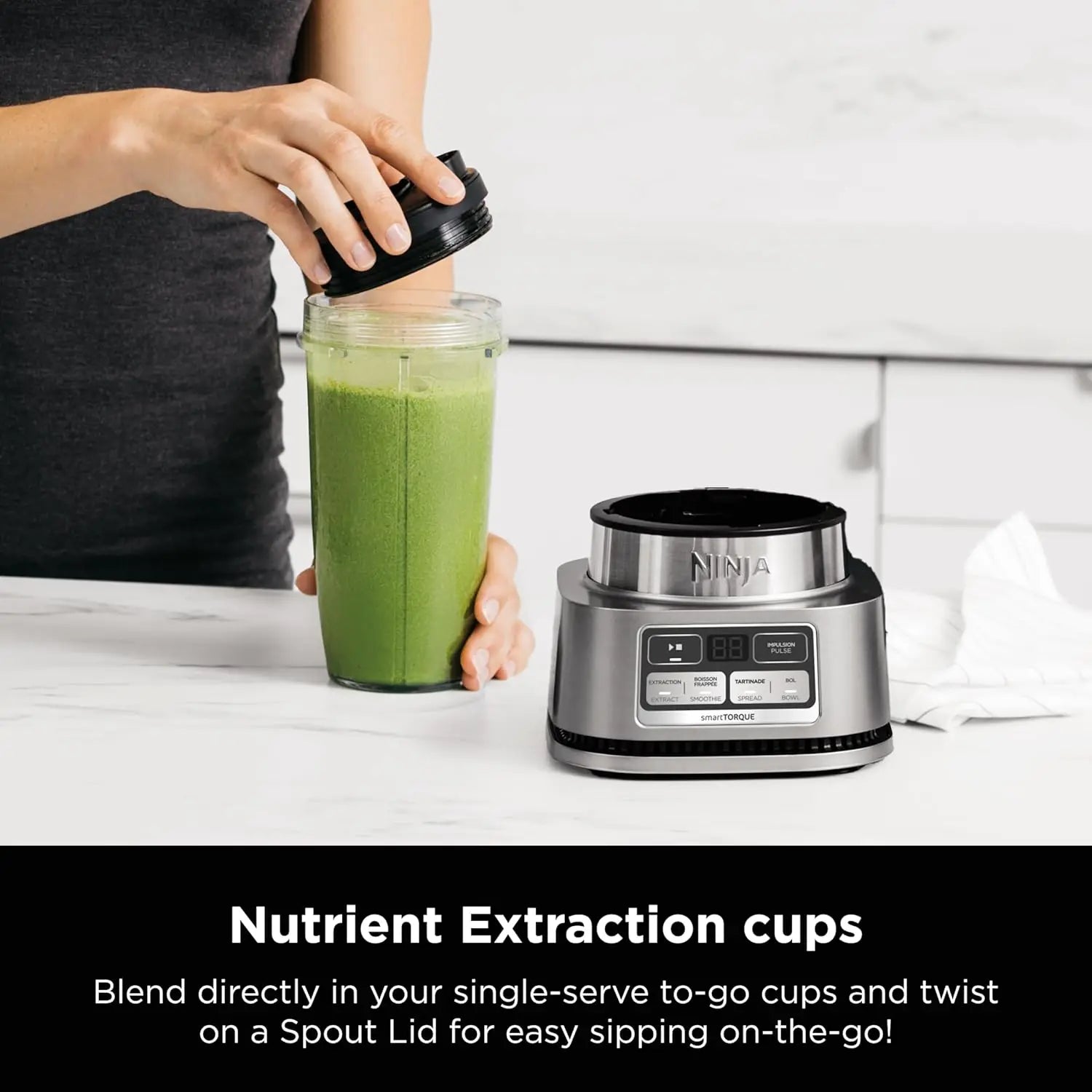 Powerful Smoothie Blender with 1200W Motor for Sauces, Frozen Drinks, and More - Kitchen Mixer Grinder