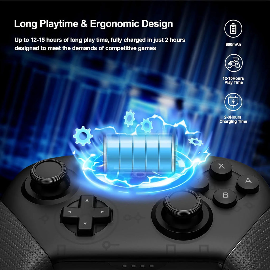 Wireless controller compatible with Switch/Switch Lite, designed as a game console remote gamepad.