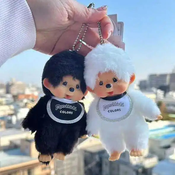 2025 Original 13cm Monchichi Cute And Fun Colorful Hair Basic Classic Pendant Model Toy Soft Children Adult Birthday Kid Gifts
