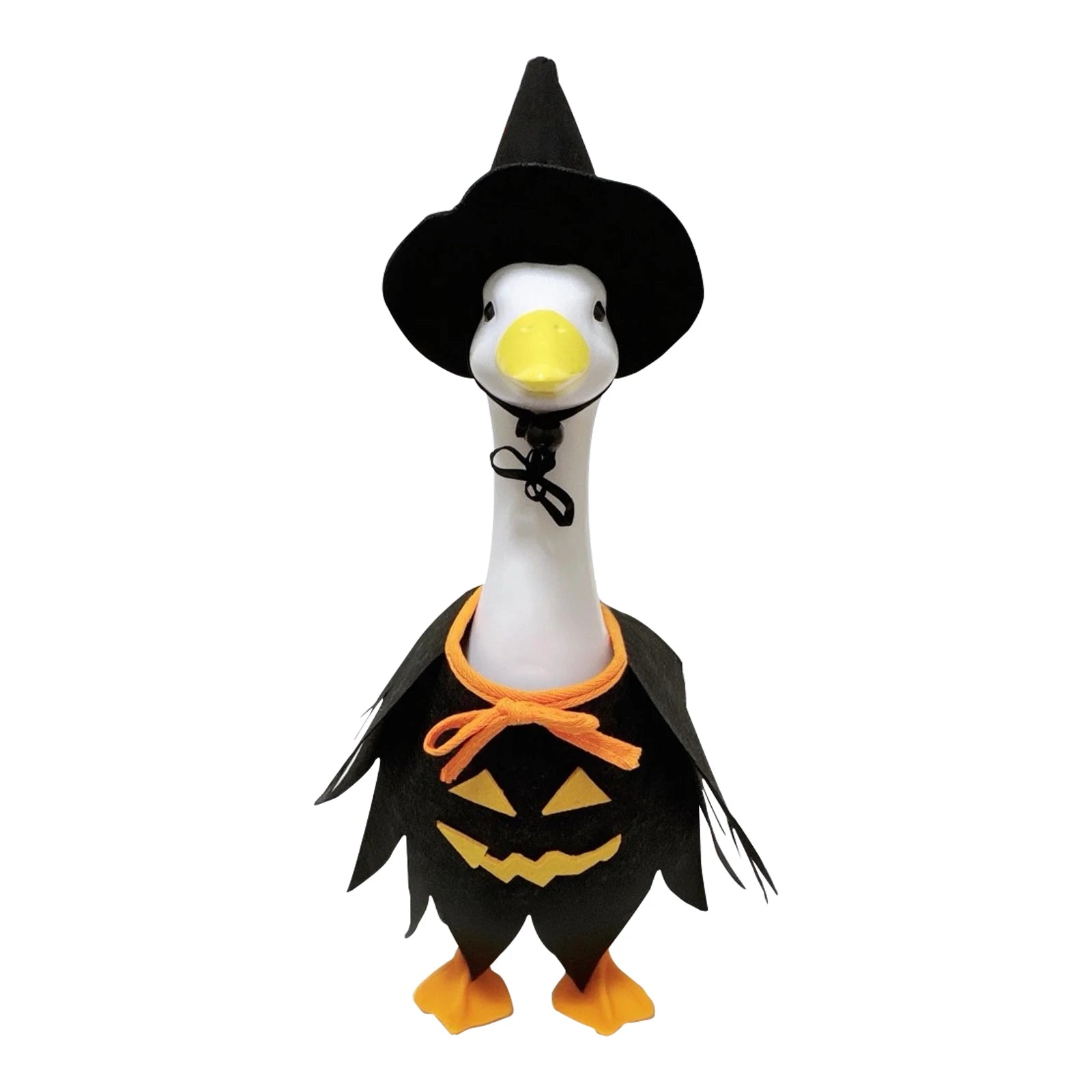 23 Inch Halloween Porch Goose Outfits Witch Hat Skirt Cute Porch Goose Costume for Cement Goose Fall Outdoor Garden Yard Patio