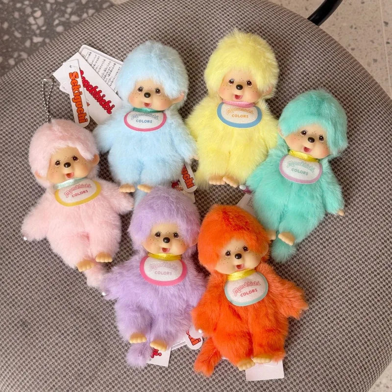 15cm Monchhichi Cute Plush Toy with Delicate Vinyl Face Soft Stuffed Character Toy Backpack Hanging Sweet Birthday Holiday Gift