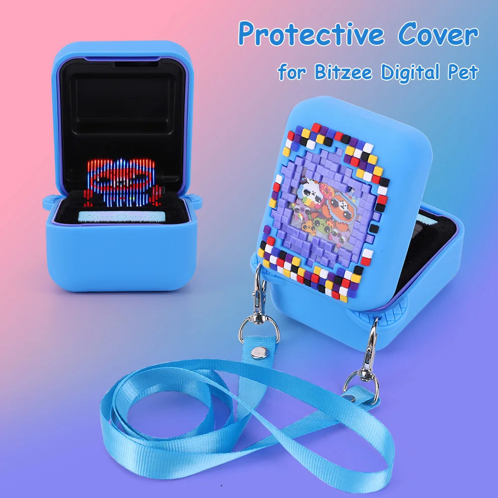 For Bitzee Disneys Digital Pet Protective Case With Lanyard Washable Silicone Cover Case Anti-Scratch Protective Skin Sleeve