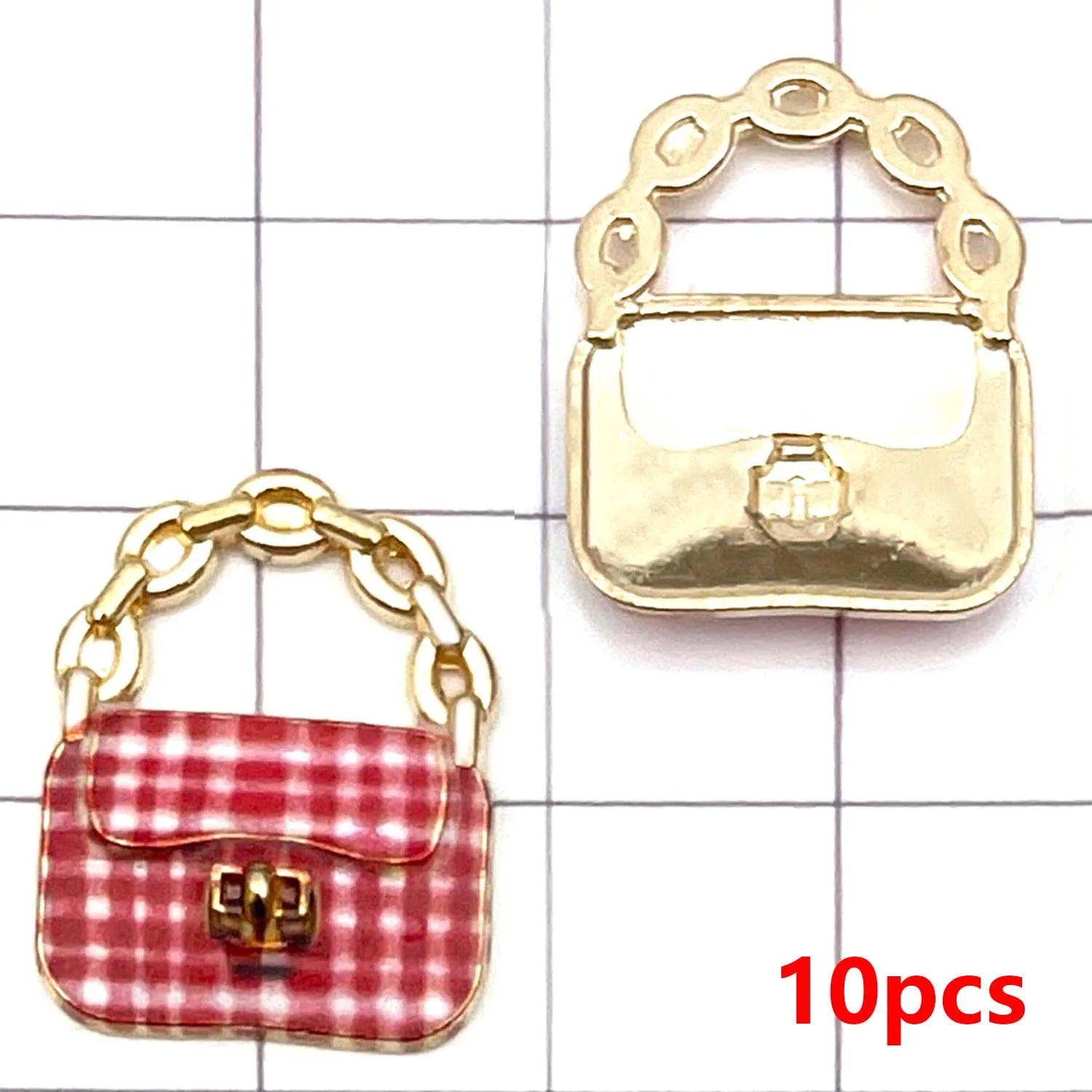 10pcs Colorful Fashion Women's Handbag Charms Alloy Pendants for DIY Bracelets Necklaces Earrings Jewelry Making Accessories