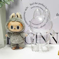 15cm 17cm Labubu Transparent Protective Shell Labubu V1 Macaron  Labubu V2  have a seat Doll Accessores