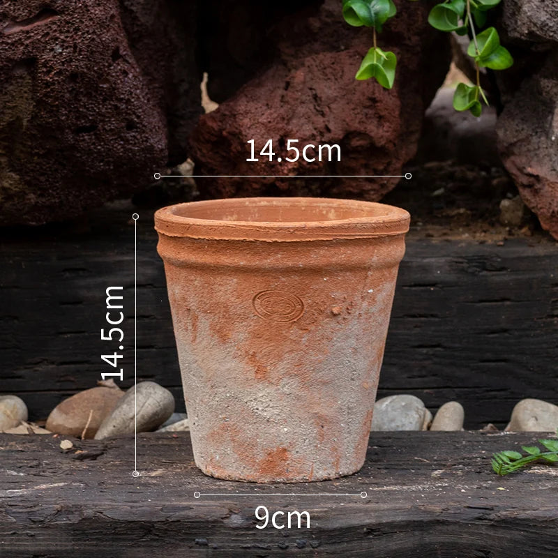 Red Clay Py Plant Pots Ancient Sle Garden Art Handmade Clay Pots Breathable Durable for Succulent Plants Home Decor