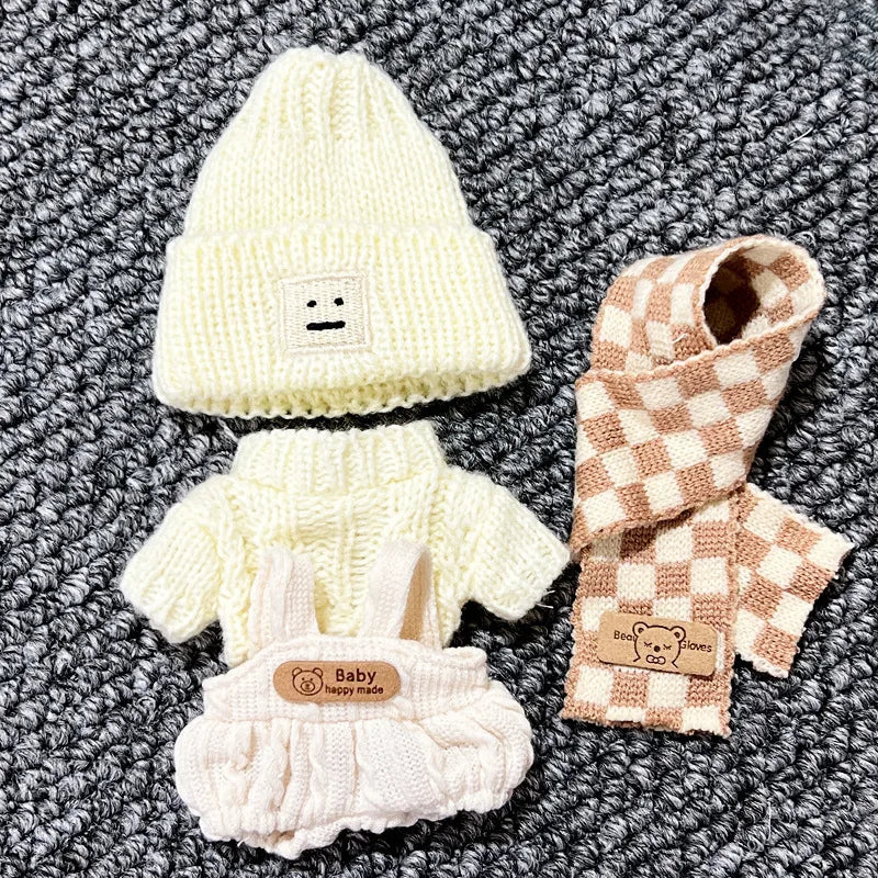 17cm Labubu clothes v1 v2 labubu Generation Labubu Sitting Party Clothes Pendant Doll Labubu doll Clothes Sweater scarf cute
