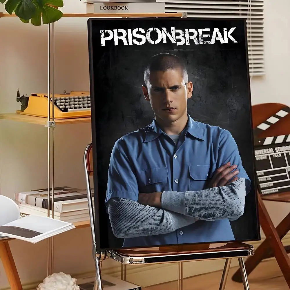 1PC TV P-Prison Break Poster Sticky Wall Art Printing Waterproof Home Living Bed Room Bar Aesthetic Decor
