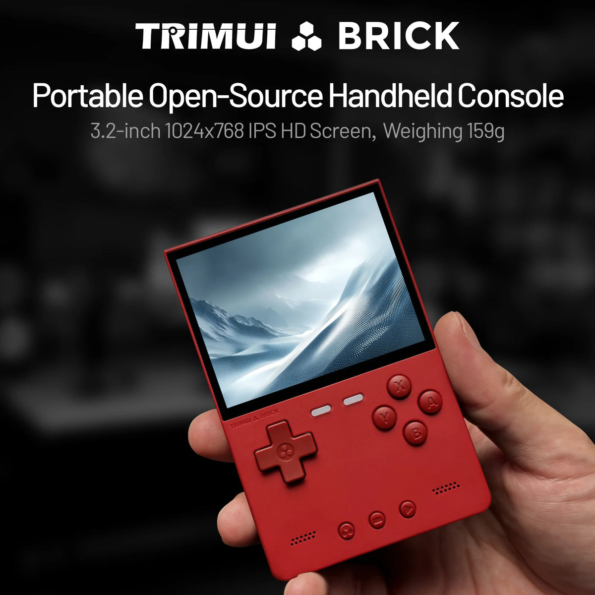TRIMUI BRICK Handheld Game Console 3.2'' IPS Screen Linux System Trimui UI Metal Back Panel Key LED Lighting Free Keycap Gifts