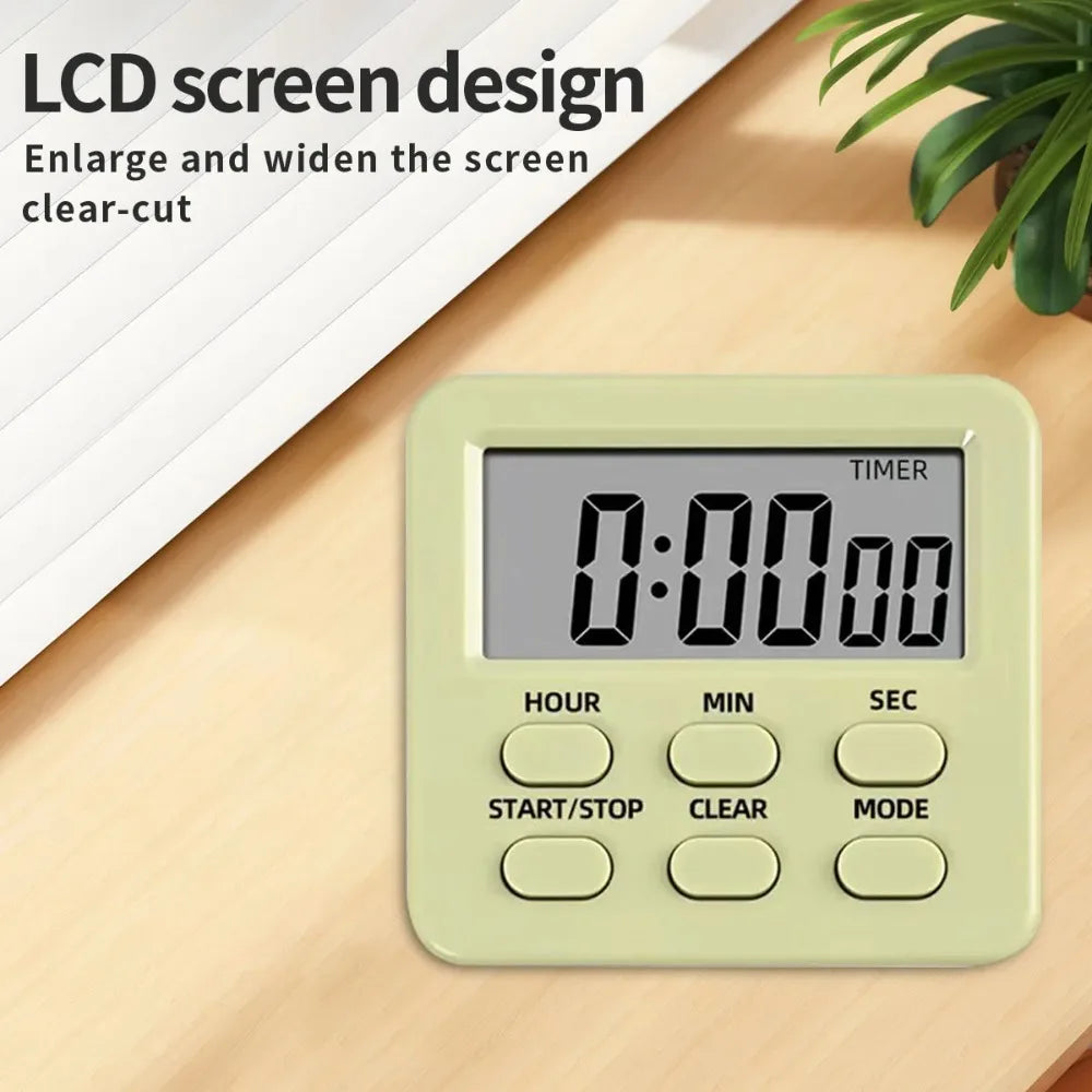 Digital Kitchen Timer Multifunctional LED Display Alarm Clock Home Cooking Timer for Baking Office Camping Kitchen Tools