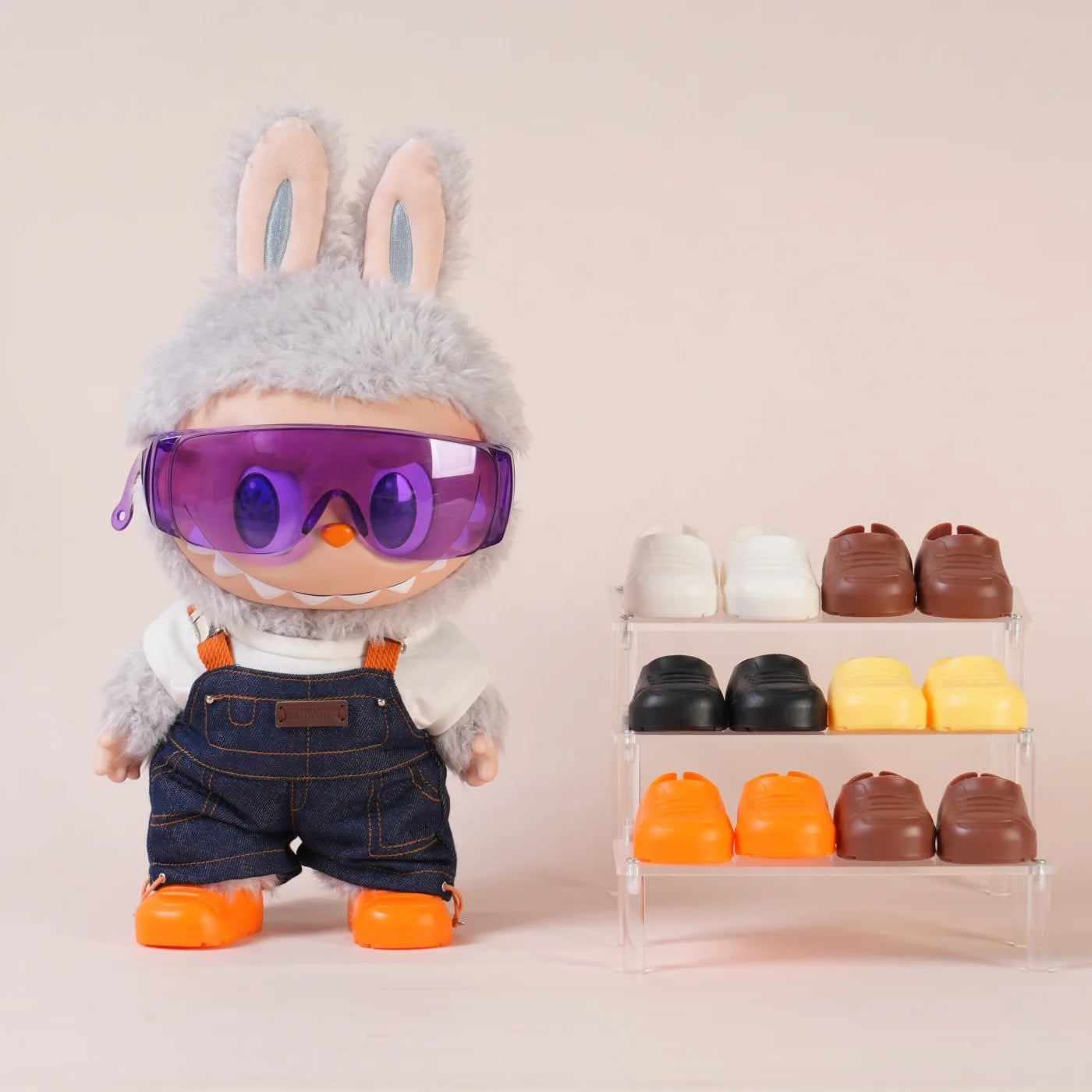 Labubu Accessories Colorful Shoes & glasses For 38cm Labubu Doll Clothes Outfit Accessories Ropa Labubu