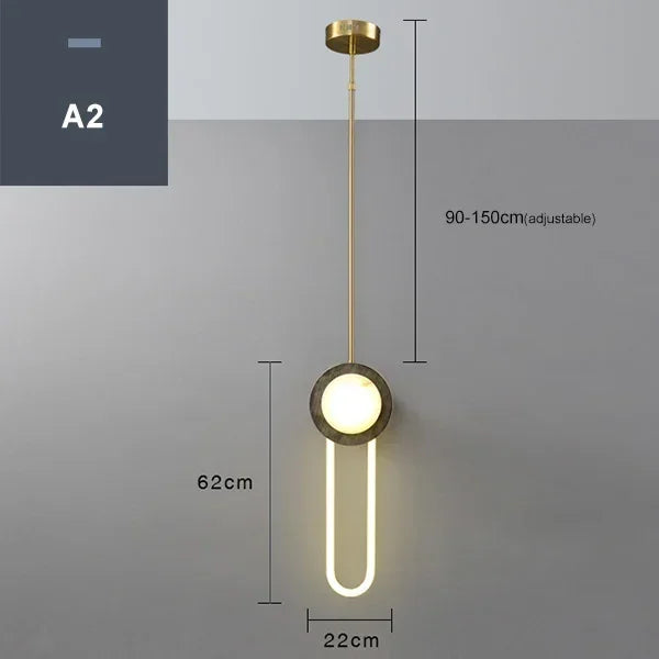 Luxury Villa Marble Wall Lamp Corridor Long Pole Wall Light Living Room Lamp Sofa Background Bedroom Bedside Lamp LED Lighting