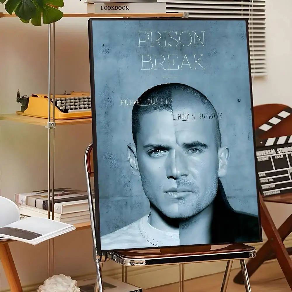 1PC TV P-Prison Break Poster Sticky Wall Art Printing Waterproof Home Living Bed Room Bar Aesthetic Decor