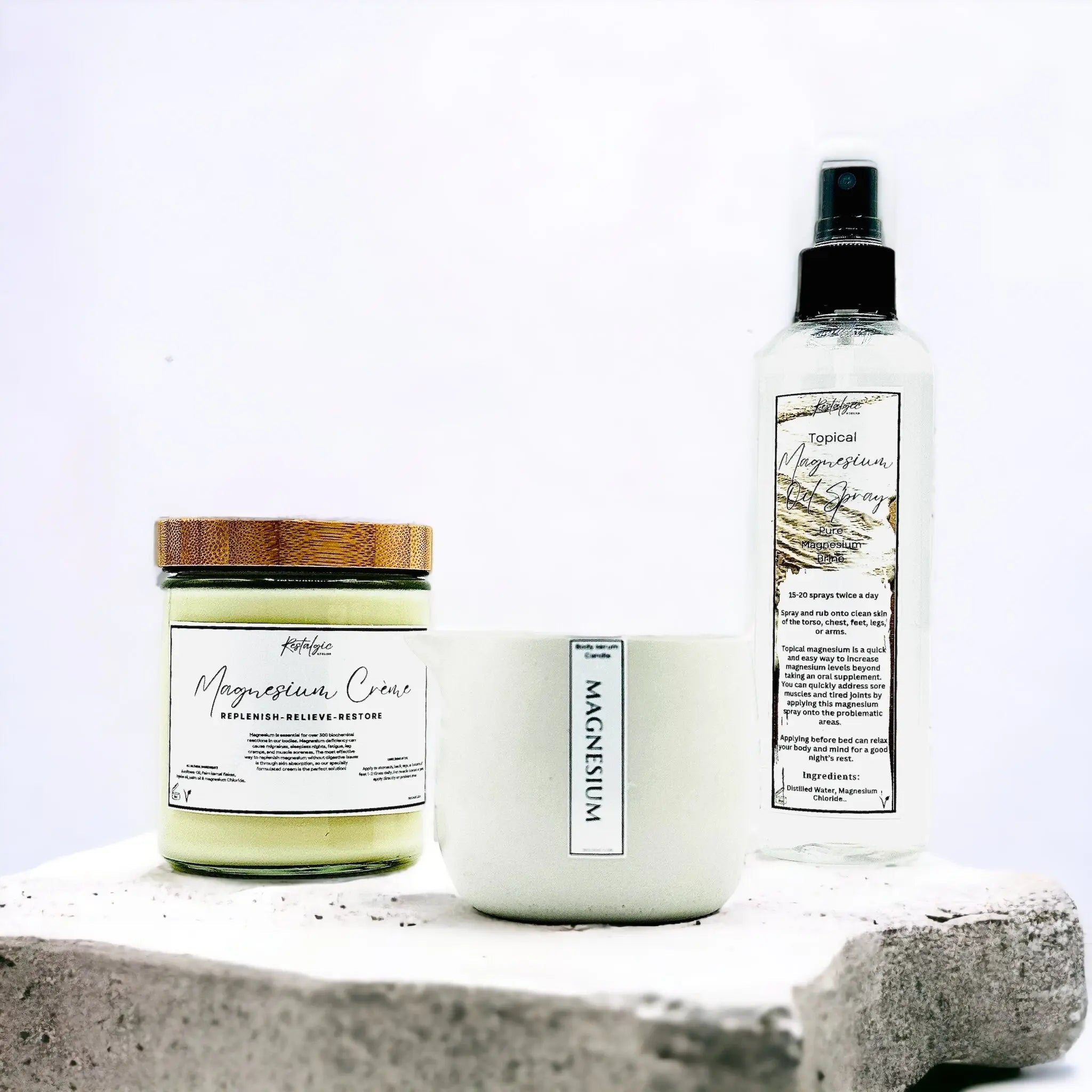 Unveiling the Ultimate Trio for Magnesium Deficiency: Cream, Spray, and Serum Body Oil Candle