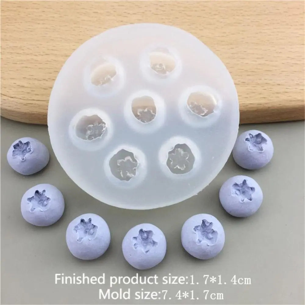 Cute 3D Candle Silicone Mold Simulation Fruit Blueberry Raspberry Shaped Chocolate Mold DIY Cake Decorating Tool Homemade