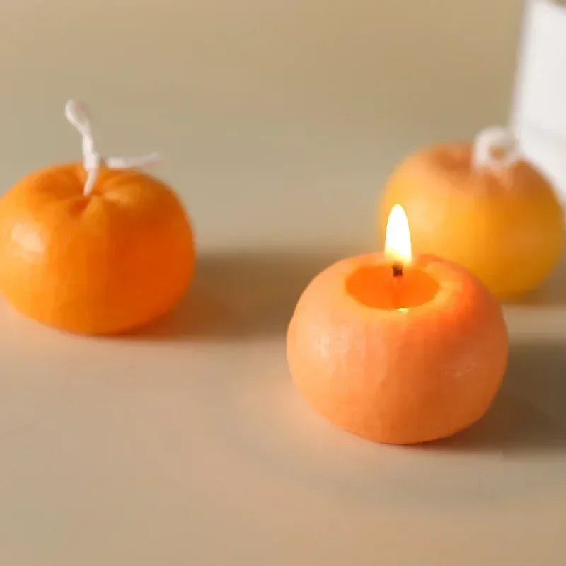 Creative Orange Shape Candle Silicone Mold Fruit Shape Mousse Baking Mold for Candle Making Molds Accessories Supplies Crafts