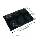 6 Cavity Blueberry Mousse Cake Baking Mold Kitchen Fruit Shaped Dessert Silicone Mold for Chocolate Pudding Dessert Ice Cream