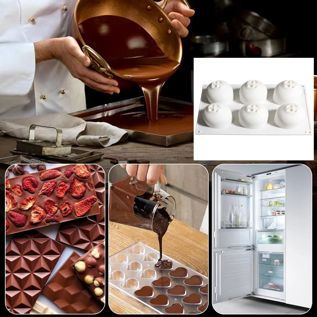 6 Cavity Blueberry Mousse Cake Baking Mold Kitchen Fruit Shaped Dessert Silicone Mold for Chocolate Pudding Dessert Ice Cream