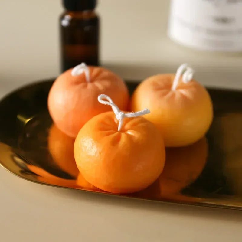Creative Orange Shape Candle Silicone Mold Fruit Shape Mousse Baking Mold for Candle Making Molds Accessories Supplies Crafts